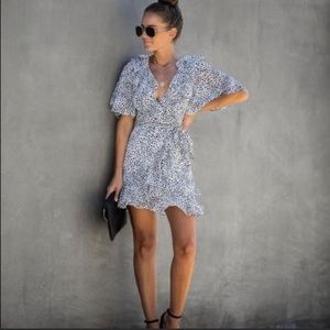 VICI Dalmatian Spotted Ruffle Mini Dress